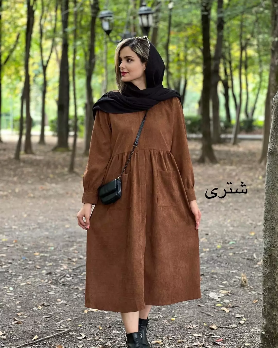 مانتو پیراهنی دو جیب